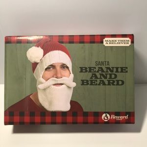 Santa beanie & beard hat (NIB)